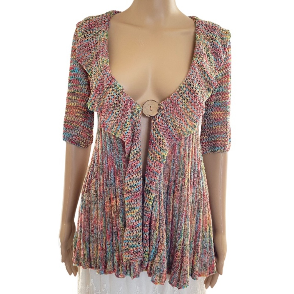 NESLAY PARIS Multicolor Knit Cardigan Size S/M
